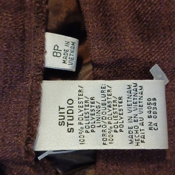 Chocolate Brown Lined Slacks - Picture 2 of 2